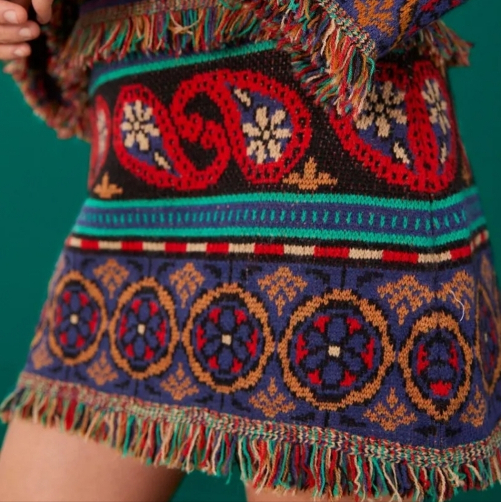FARM Rio Black Night Sweater Skirt